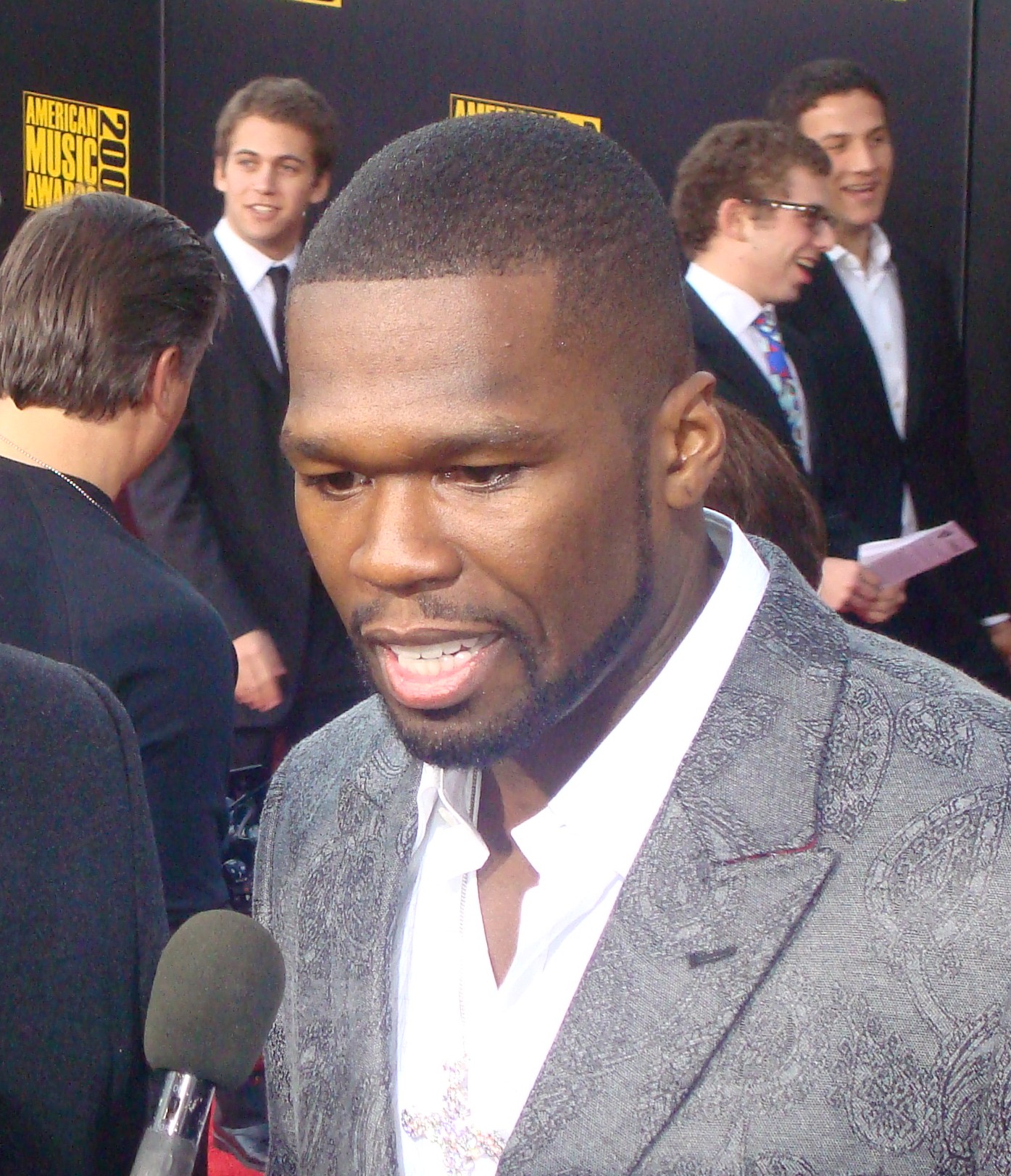 50 Cent on the American Music Awards red carpet, Nov. 2009.